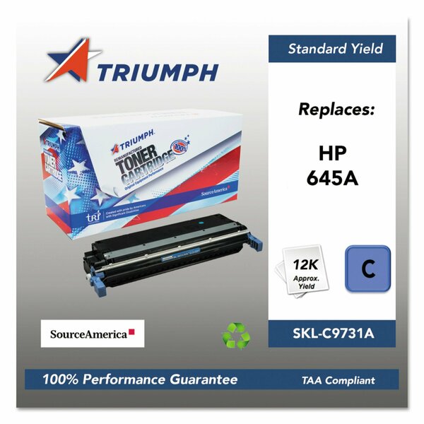 Triumph Remanufactured C9731A 645A Toner, 12,000 Page-Yield, Cyan 7510016604957 SKL-C9731A